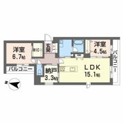 べレオ鳥飼の間取り画像