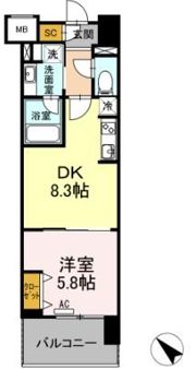 ウィスタリアレジデンス博多の間取り画像