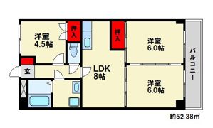 ピュアコート大野城の間取り画像