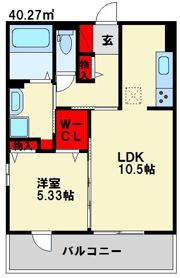 D-room大野城Bの間取り画像