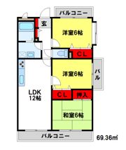 シャトレ天拝の間取り画像