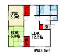 ピーチカーサBの間取り画像
