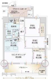 ザ・サンメゾン大濠公園の間取り画像