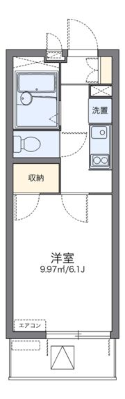 レオパレス西中洲の間取り画像