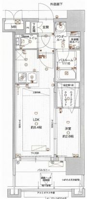 グランフォーレプライム神屋町の間取り画像