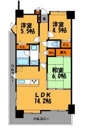 ダイアパレスアーバンシティ天神の間取り画像