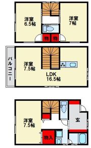 美野島2丁目戸建の間取り画像