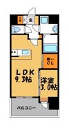 コモテリア渡辺通の間取り画像