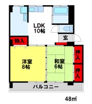 永利ハイツの間取り画像