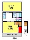 ヒルズヴィラ朱雀の間取り画像
