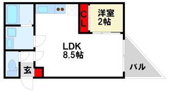 fluke t-front B棟の間取り画像