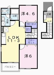 サニーコート舟田 Dの間取り画像