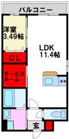 LIFEFIELD二日市南の間取り画像