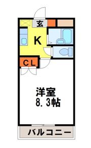 ウイングス学園通りN館の間取り画像