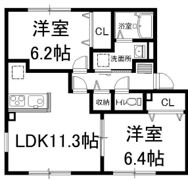 スクエア田村の間取り画像
