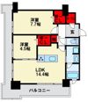 ラフィーネ博多南の間取り画像