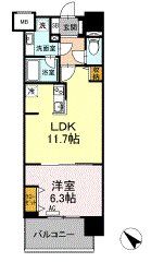 ウィスタリアレジデンス博多の間取り画像