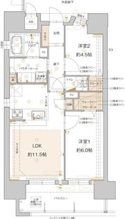 アクタス博多グランミライの間取り画像