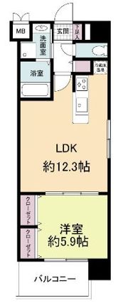 グランパーク天神の間取り画像