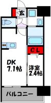 エンクレスト天神LINKの間取り画像