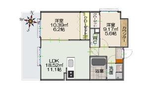 ルッシェ住吉の間取り画像