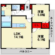 ブリューテ21の間取り画像