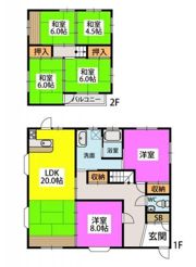 奥村藤崎貸家の間取り画像