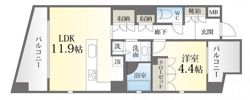 赤坂ラテの間取り画像