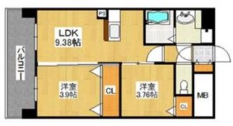 リバティ東比恵の間取り画像