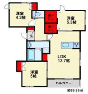 ヘーベルメゾン・アンの間取り画像
