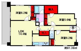 スパシオ・コモド平尾の間取り画像