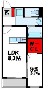 光陽マンション古賀天神の間取り画像