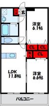 MDIブリサマリーナ花見が浜の間取り画像