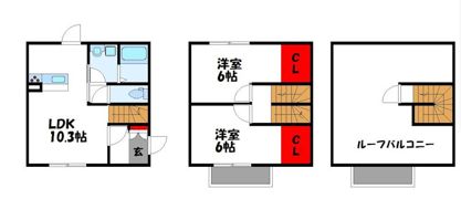 YouMe Terrace酒殿駅前の間取り画像