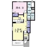 リーヴ天神 Cの間取り画像