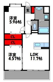 セゾンドール貝塚の間取り画像