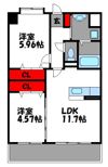セゾンドール貝塚の間取り画像