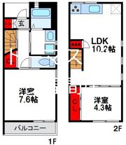 Rizエクリュ オーブの間取り画像