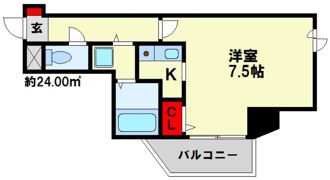 アンジェ大橋の間取り画像