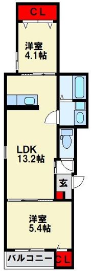 アビリタNOB博多駅東グランデの間取り画像