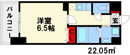 エンクレスト天神CLASSの間取り画像