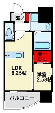 リファレンス竹下駅前の間取り画像