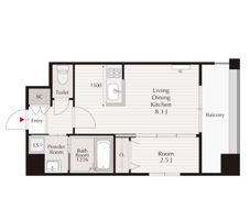 アルティザ大濠公園の間取り画像