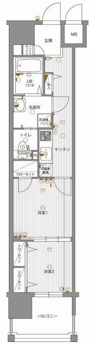 エンクレスト渡辺通IIの間取り画像