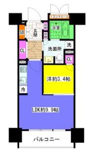 パークレジデンシャル博多の間取り画像