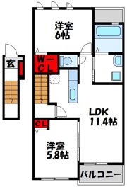 ベルコロレVI Dの間取り画像