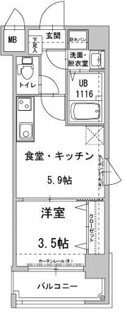 アクタス天神IIIの間取り画像
