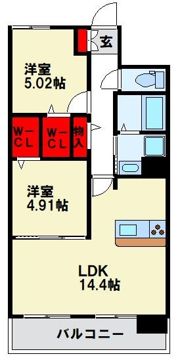 LIBTH上牟田EASTの間取り画像