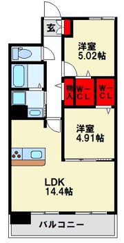 LIBTH上牟田EASTの間取り画像