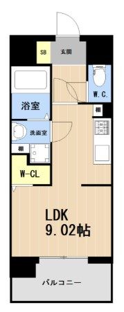 LIBTH博多駅南Vの間取り画像